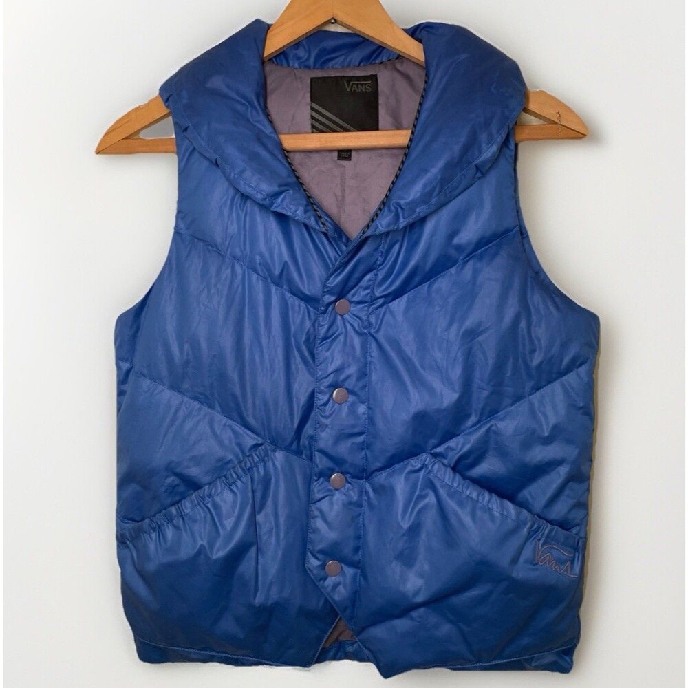 Vans WOMENS‎ SODAPOP VEST Jacket SZ S Coat BLUE Puffer Soda Pop *READ